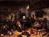 Steen Paintings - A School For Boys And Girls by Jan Steen